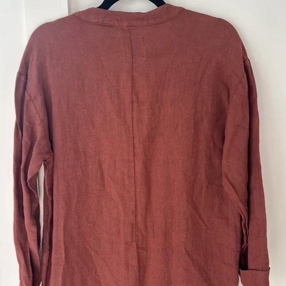 NWT Zara The Veronica Linen jumpsuit In Terracotta Size S - Picture 6 of 10